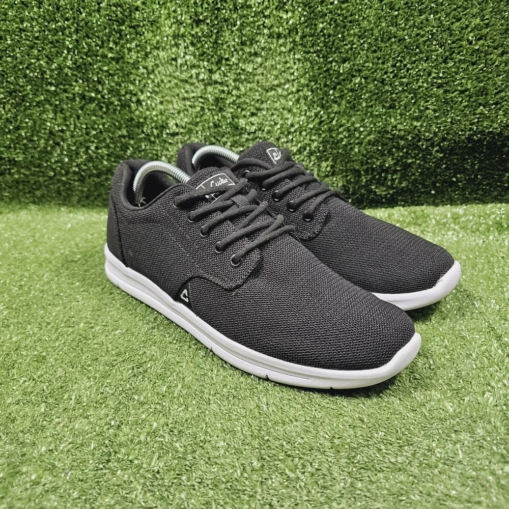 Travis Mathew Cuater The Daily  Black Knit Athletic Comfort Sneakers Mens 10
